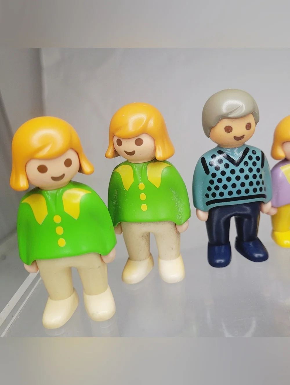 Playmobil Vintage 1990s 6 Family Figure Set with Police Jet Ski
